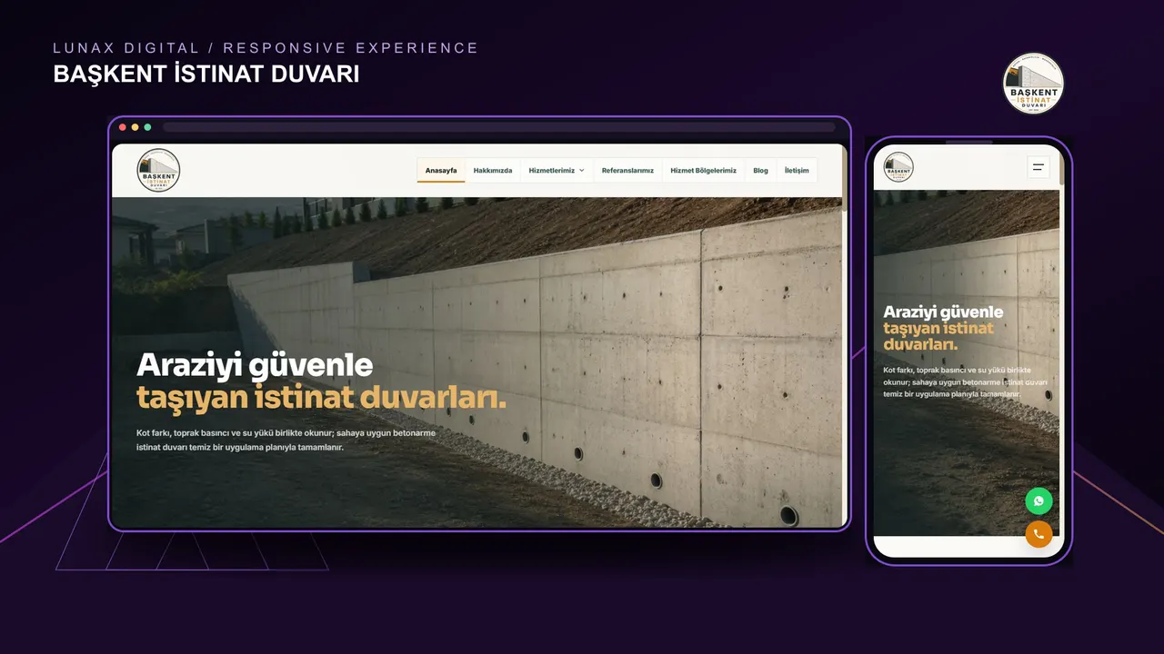 Başkent İstinat Duvarı iç sayfa görünümü