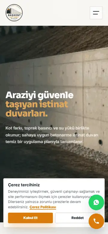 Başkent İstinat Duvarı mobil gezinme animasyonu