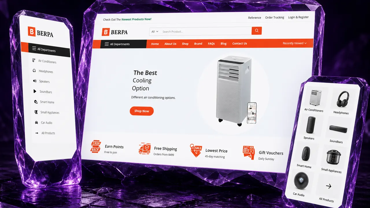 Berpa Electronics iç sayfa görünümü