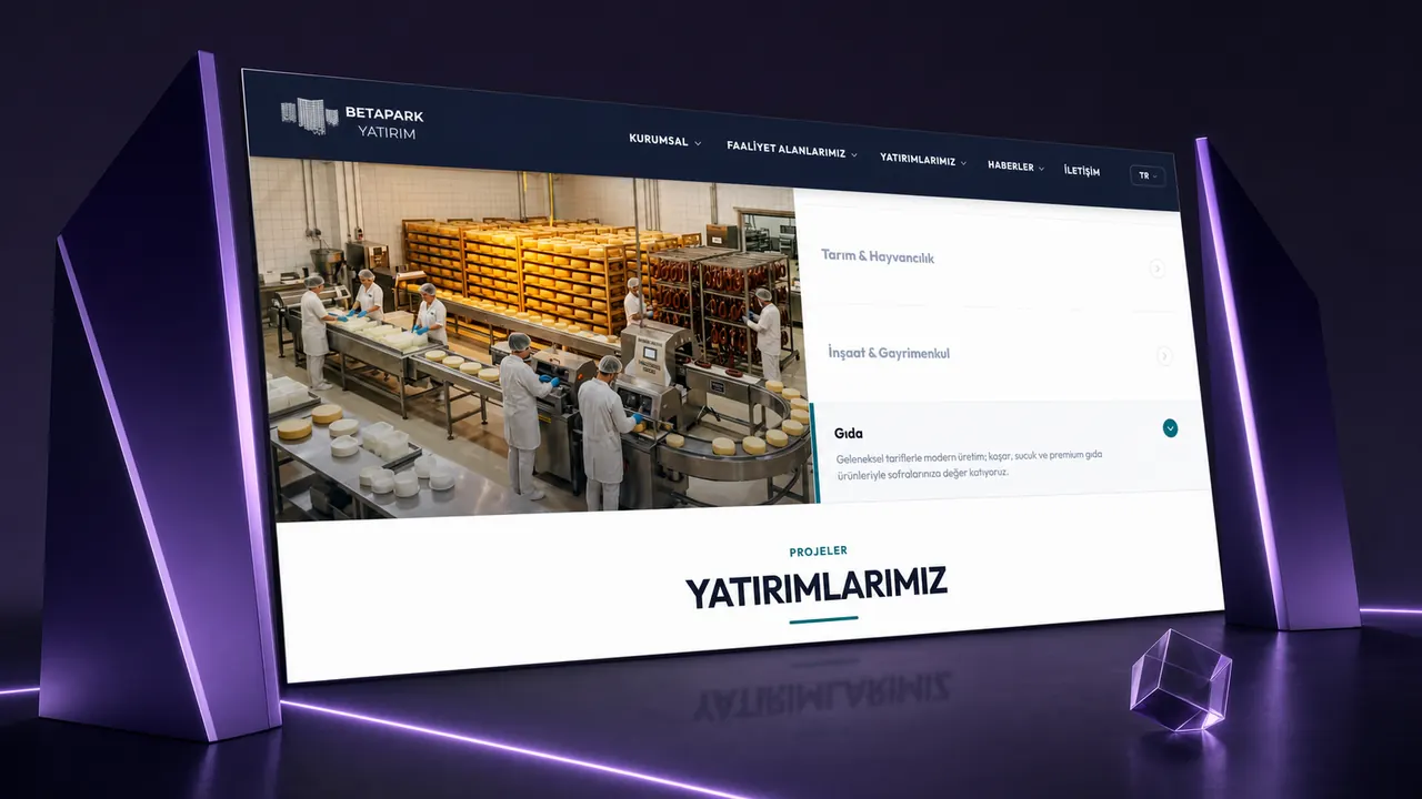 Betapark iç sayfa görünümü