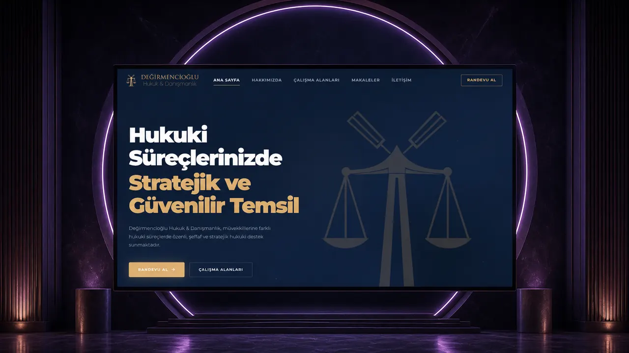 Değirmencioğlu Hukuk web sitesi