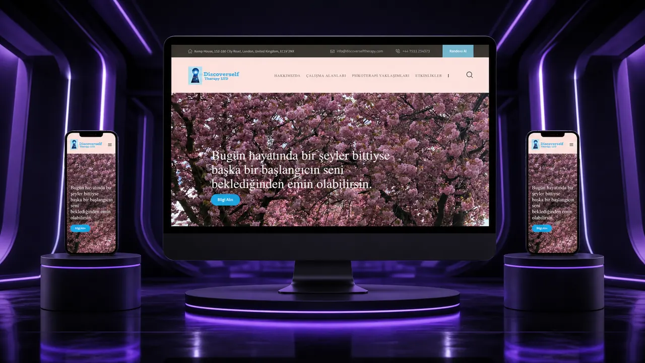 Discover Self Therapy web sitesi