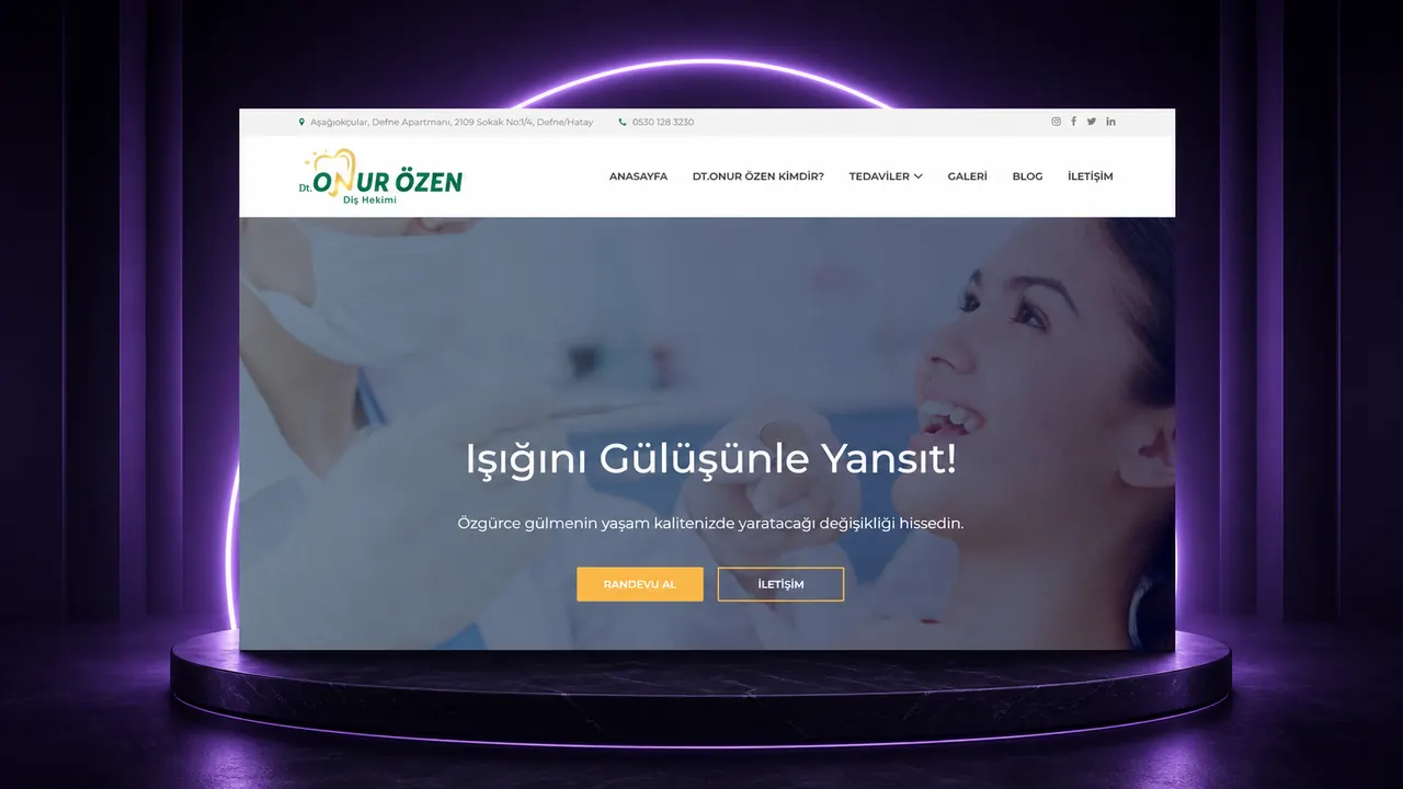 Diş Hekimi Onur Özen web sitesi