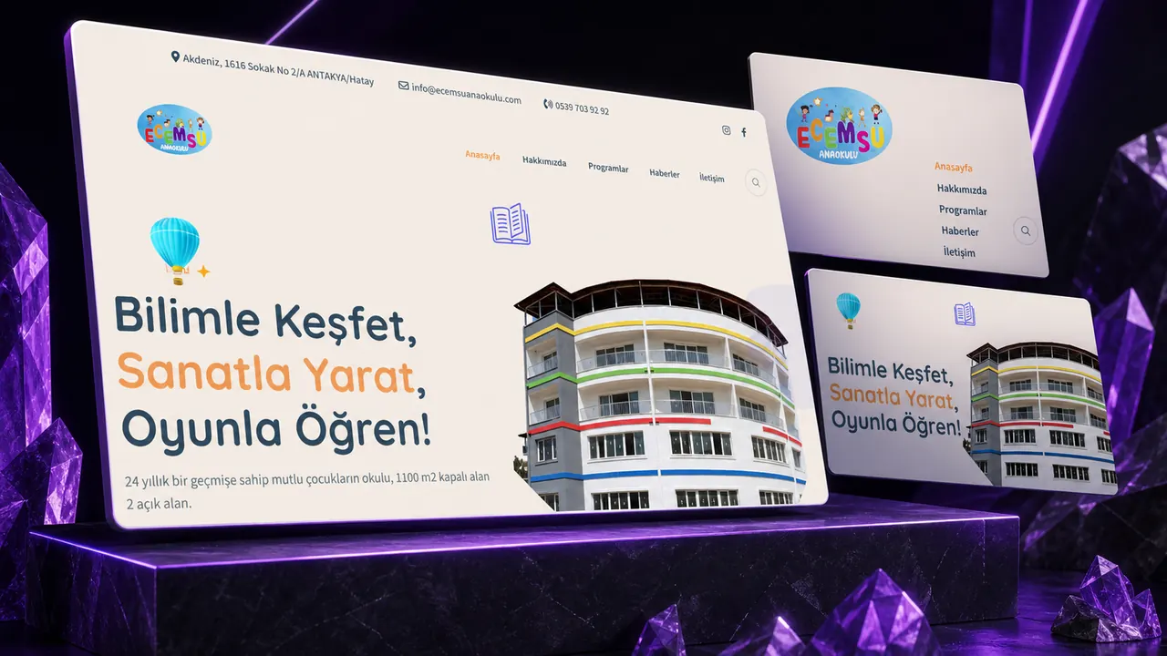Ecemsu Anaokulu iç sayfa görünümü