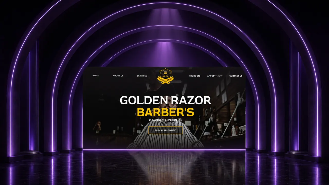 Golden Razor Barber web sitesi