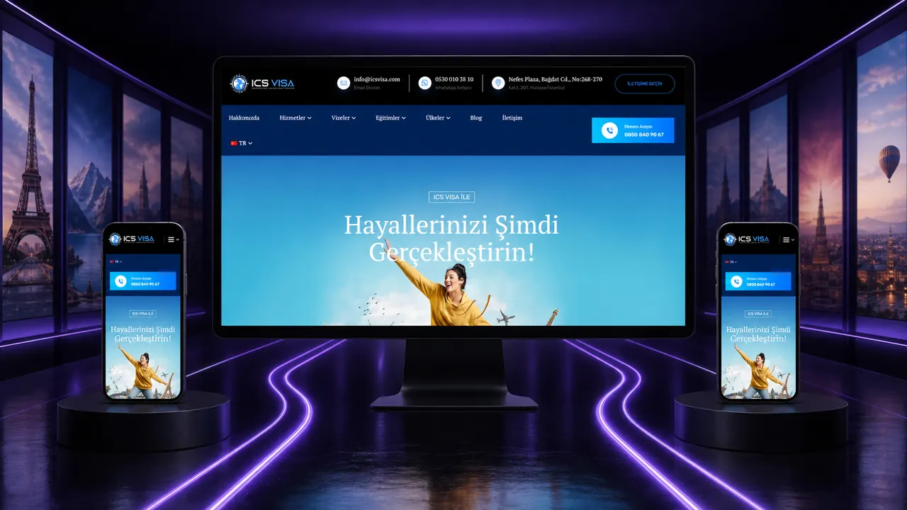 ICS Visa web sitesi