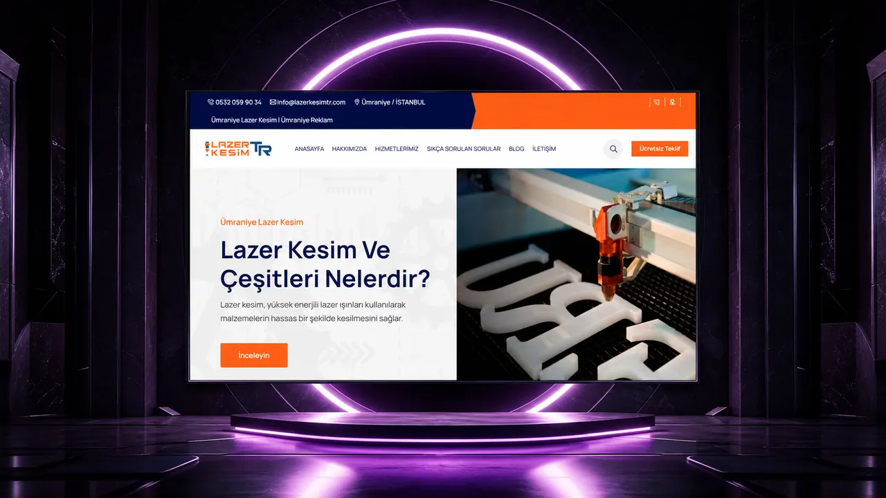 Lazer Kesim TR web sitesi