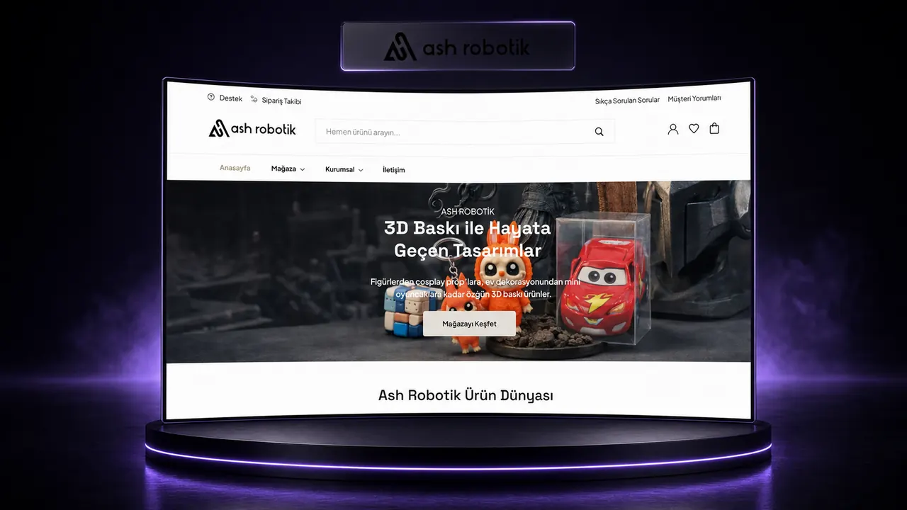 ASH Robotics Mağaza web sitesi