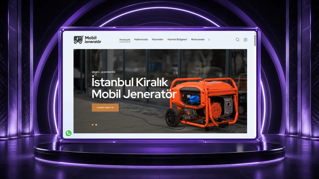 Mobil Jeneratör web sitesi