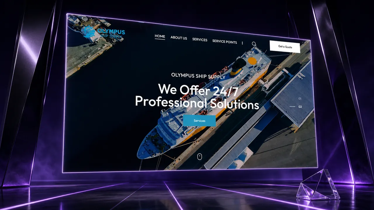 Olympus Ship Supply iç sayfa görünümü