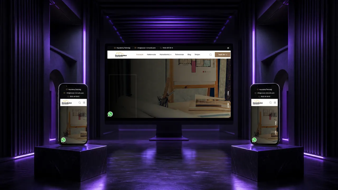 Özcan Mimarlık web sitesi