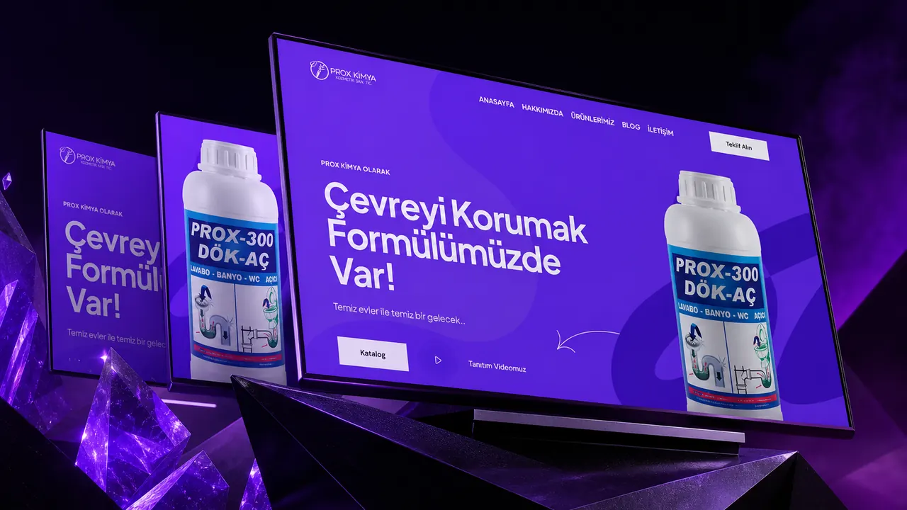 Prox Kimya iç sayfa görünümü
