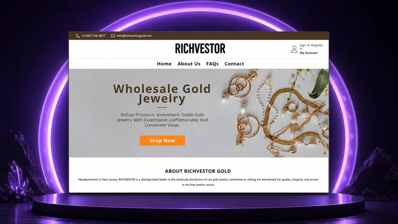 Richvestor Gold web sitesi
