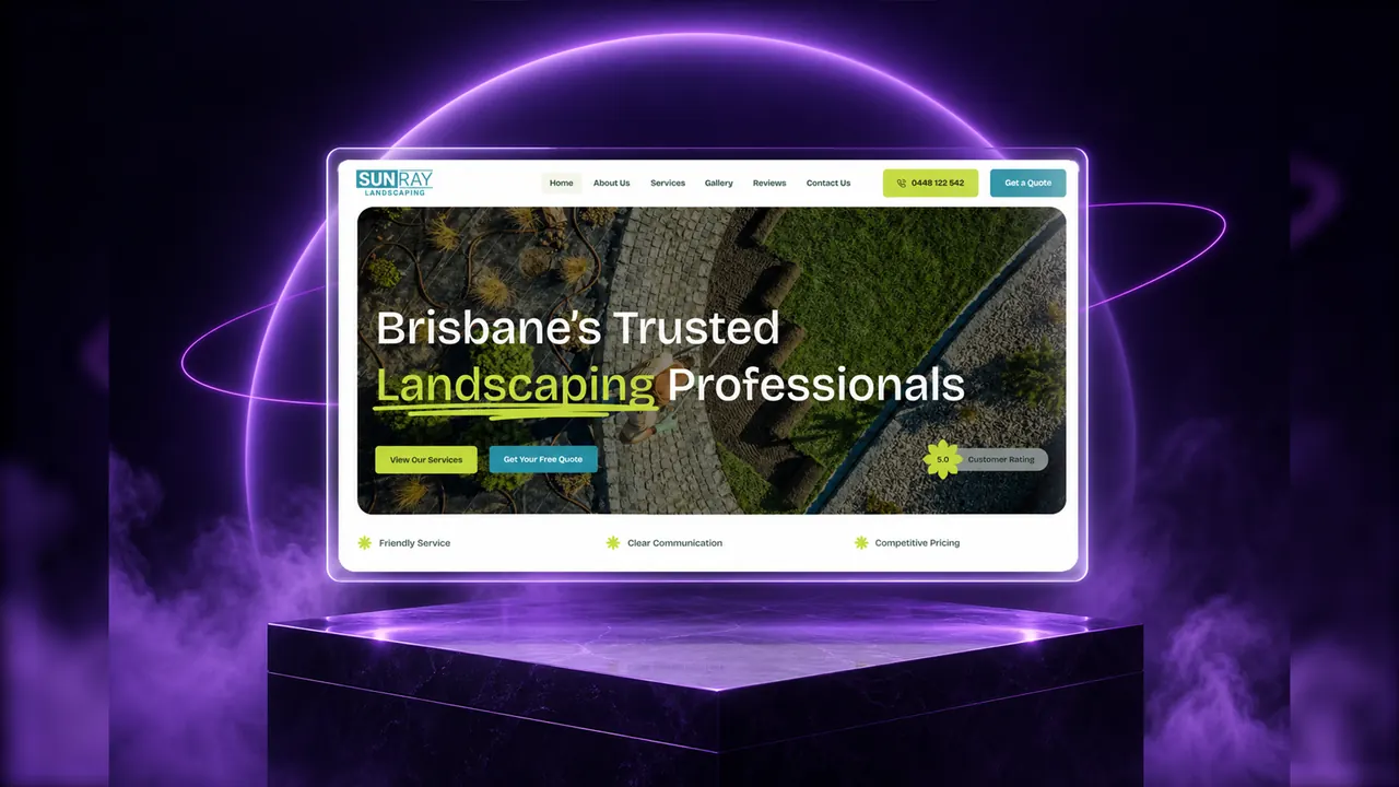 Sunray Landscaping web sitesi