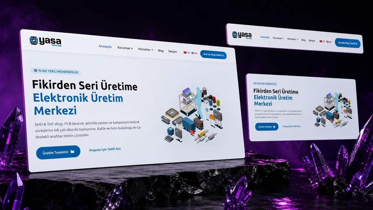 Yasa Teknoloji iç sayfa görünümü